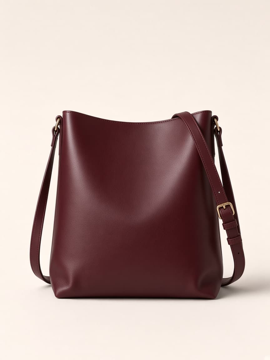 Romeah Firenze burgundy shoulder bag — back view